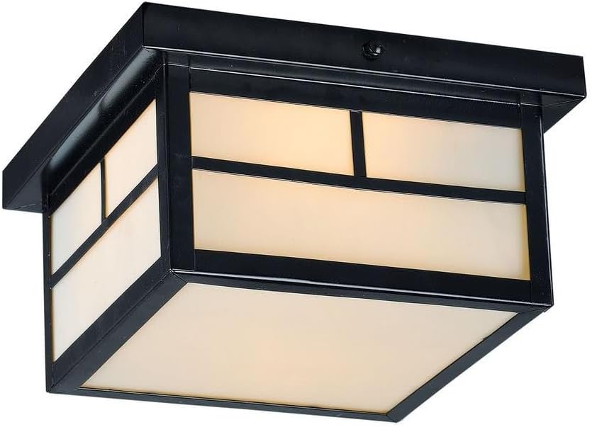 Maxim Coldwater 2 Light 9.25 Inch Wide Outdoor Flush Mount with Black Finish