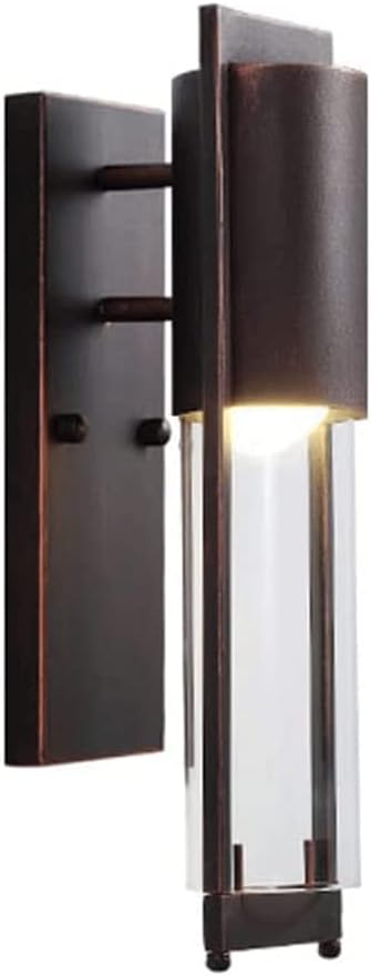 Outdoor Garden Lights, Nordic-Style Wrought Iron Wall Sconces, Transparent Glass Lampshade, E27 Light Source, Wall-Mounted Lighting Fixtures, Wall Light of Porch Villa Balcony