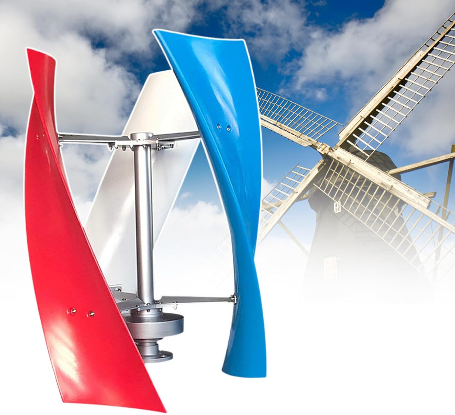 3000W Vertical Wind Turbine Generator - 12V/24V Magnetic Levitation, High-Efficiency Small Wind Power for Home, Outdoor, Patio & Marine Applications