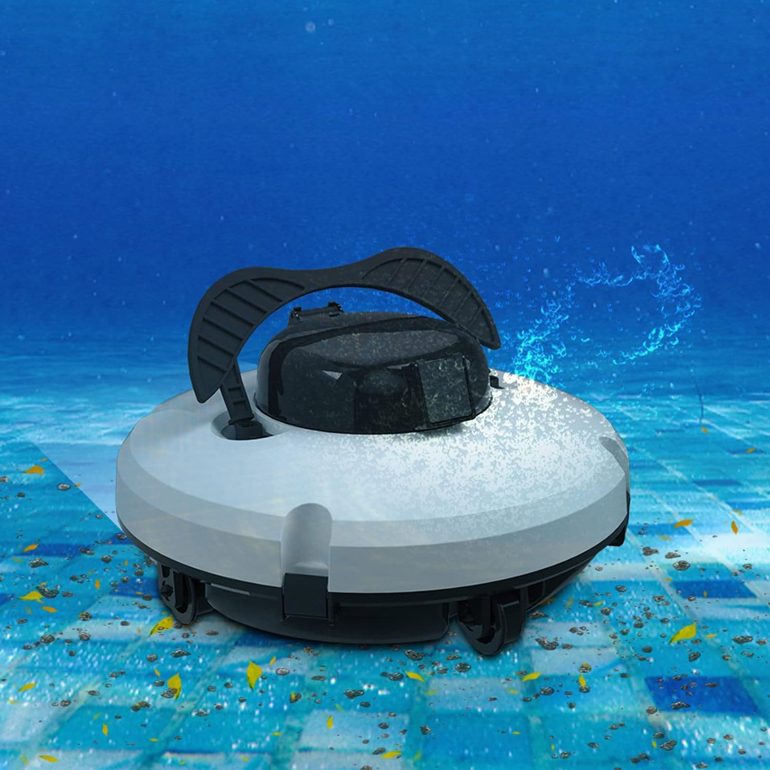 Fully Automatic Robot Pool Cleaner, Cordless Pool Vacuum Cleaner, Wall Climbing Underwater Cleaner with Intelligent Navigation and Top Load Filter for inground pool