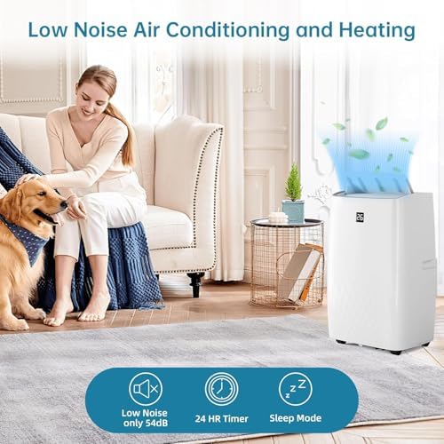 12,000 BTU Portable Air Conditioner | Includes Remote, Window Kit, and Pipe | Cools Up to 550 Sq. Ft. | Ideal for Home, Office, and Dorms