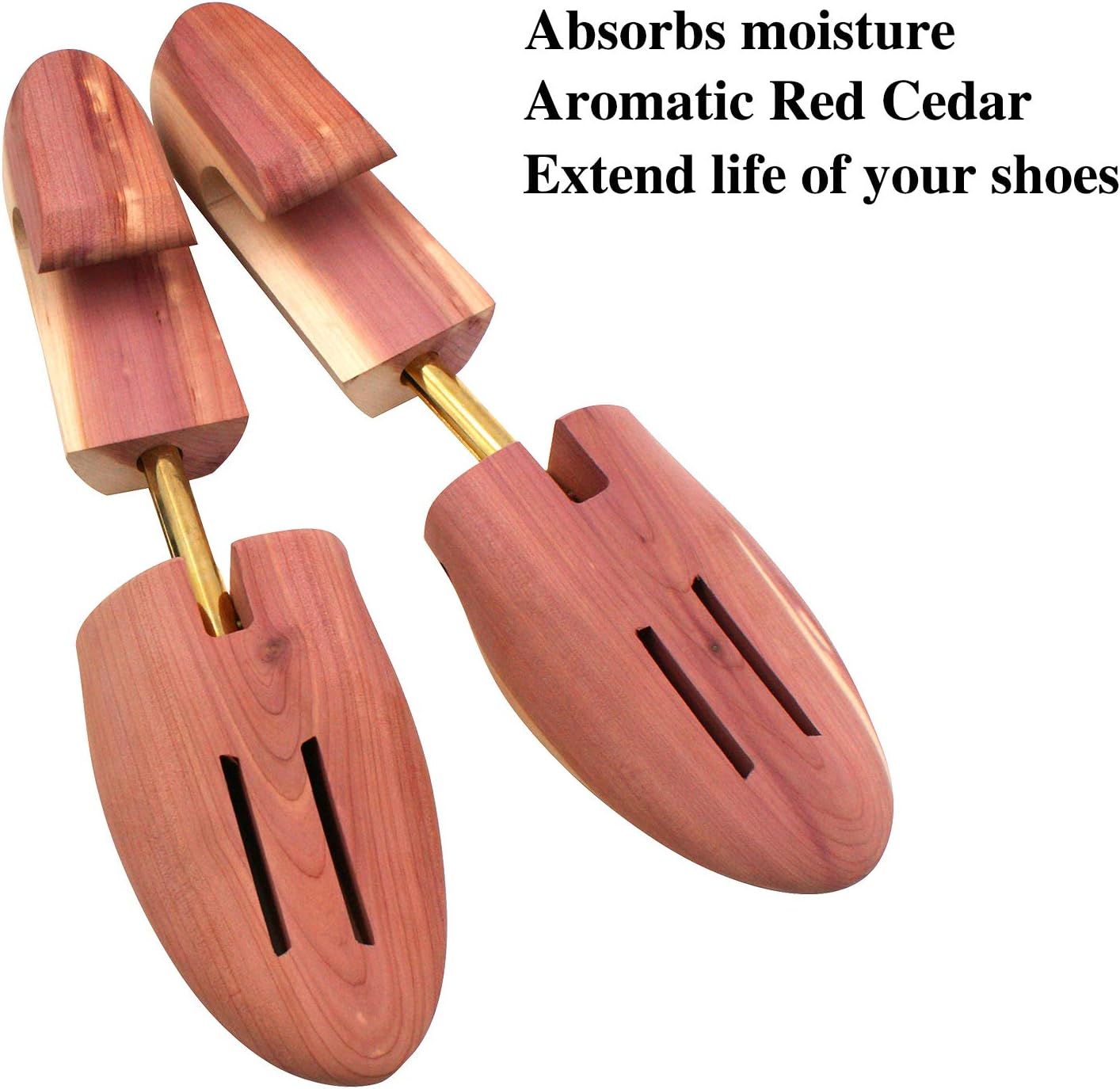 Cedar Shoe Trees with Single Tube, Wooden Shoe Tree for Men, 7–14 Size Cedar Accessories for Sneakers, Boots - 6 PKS
