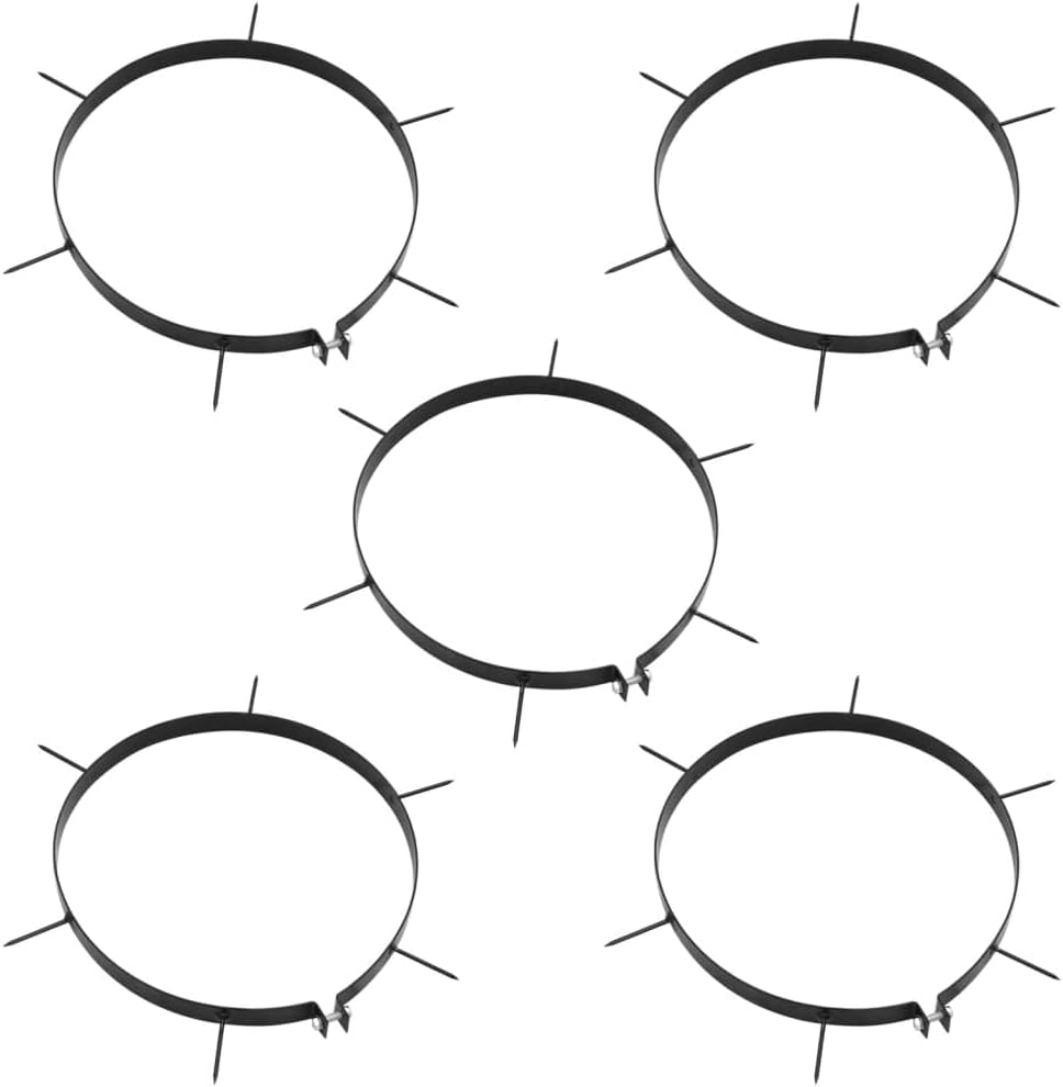 Lawn Aerator Clamp Black Iron 11.8 in Diameter Durable, Outdoor Power Equipment, Lawn Aerators & Dethatchers, 154465