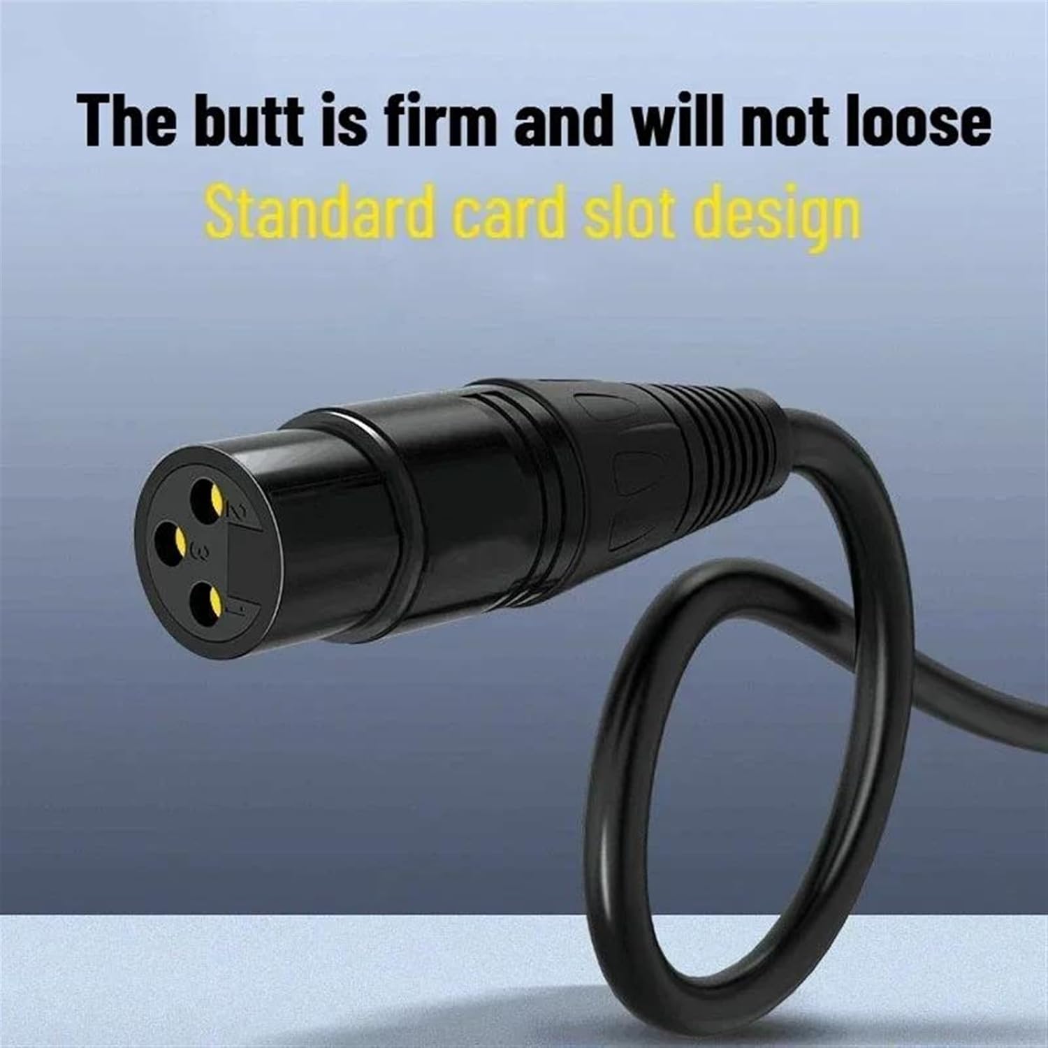 Pro Audio Cable 6.35mm to XLR Microphone Speakers HiFi Cable 3pin Female to 6.5mm Male for Mixer Guitar Stereo Power Amplifier(Black-TRS,12m)