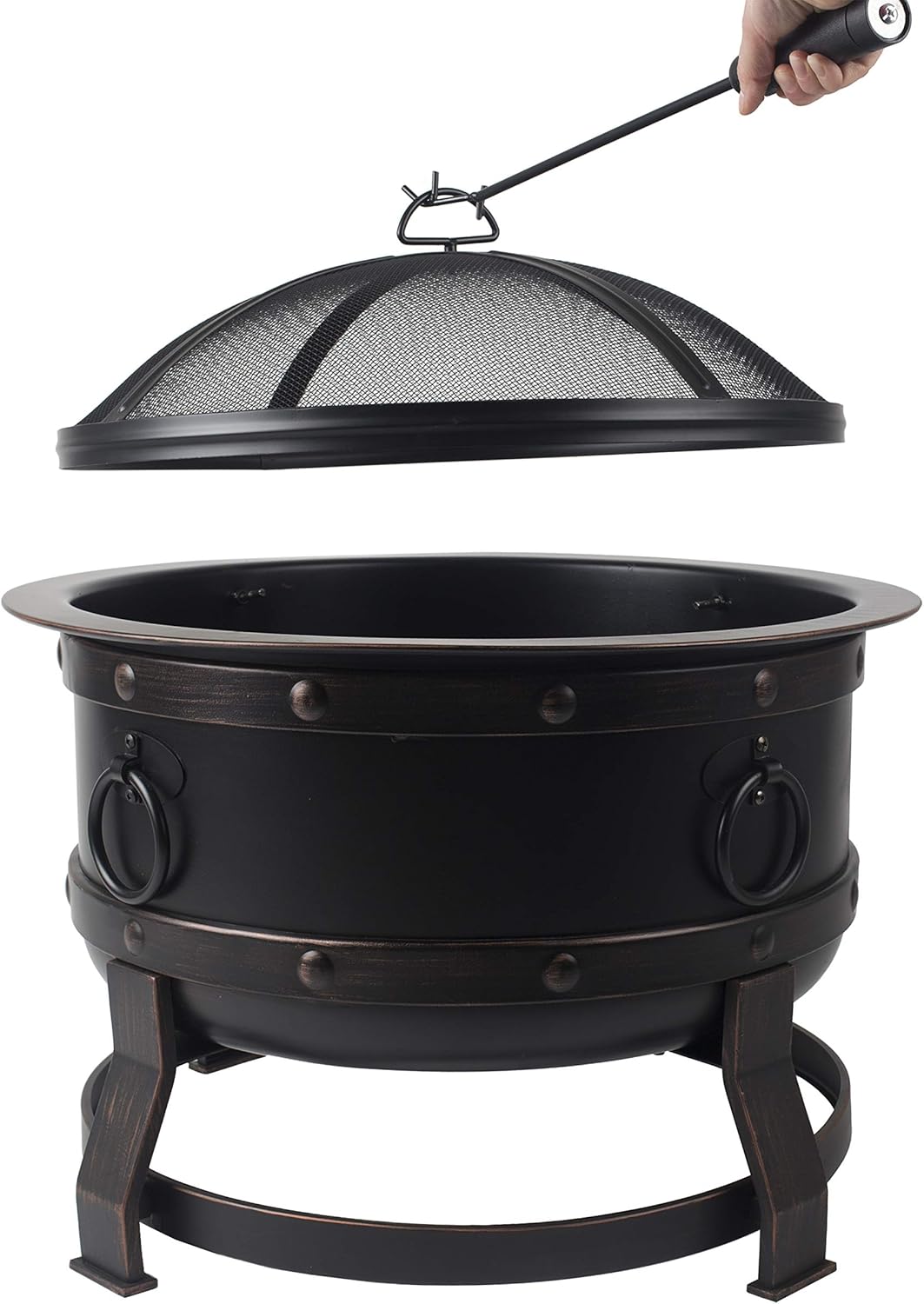 Pleasant Hearth OFW307R Killian fire Pit, Rubbed Bronze