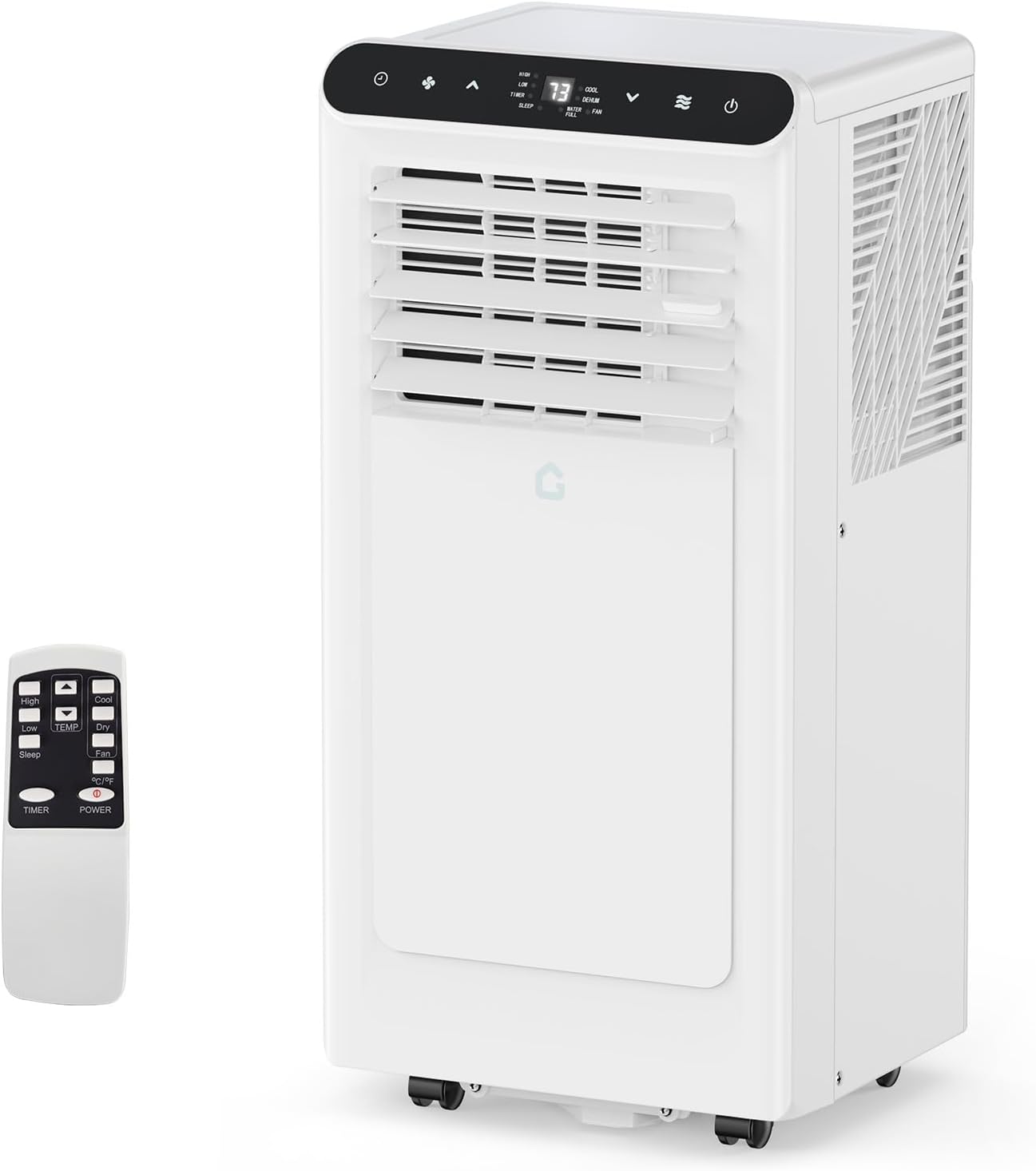 8,000 BTUs Portable Air Conditioner, 3-In-1 Portable Ac Unit with Fan & Dehumidifier, Room Air Conditioner Cools Up to 450 Sq.Ft, Standing AC Unit with Remote Control & 24H Timer, for Home, Office