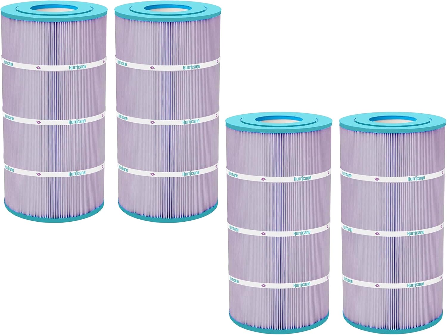 Hurricane Filters 4 Pack HF8409-01P Platinum Purple Pool Filter Cartridge - Replacement for PA90, Unicel C-8409, Filbur FC-1292