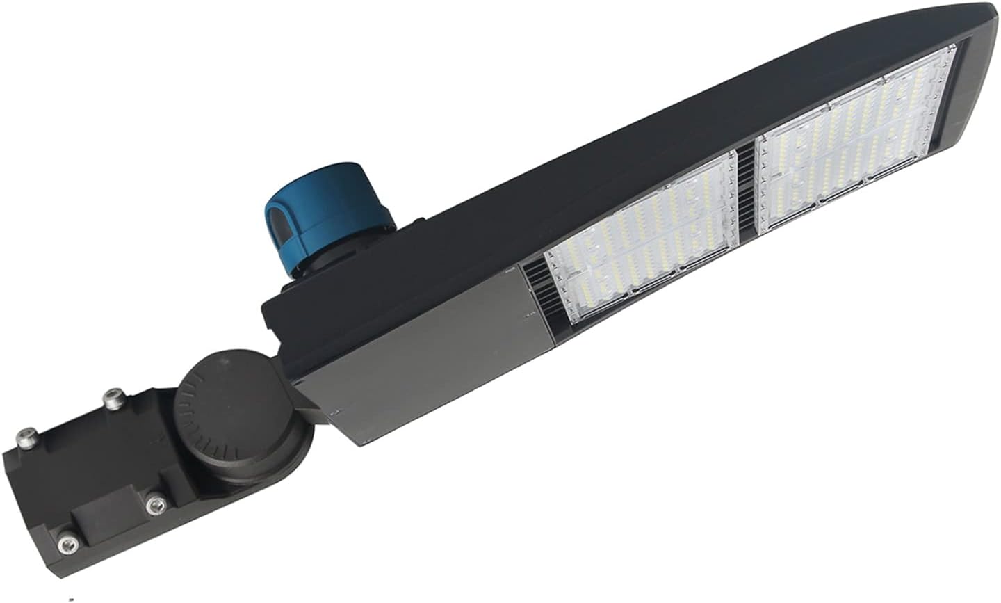 OSTEK 300W LED Parking Lot Light with Dusk to Dawn Photocell,Slip Fitter Mount 5000K LED Area Lights, 42000lm Shoebox Light, Commercial Outdoor Pole Street Light, [800W HID/HPS Equiv.] UL&DLC Listed