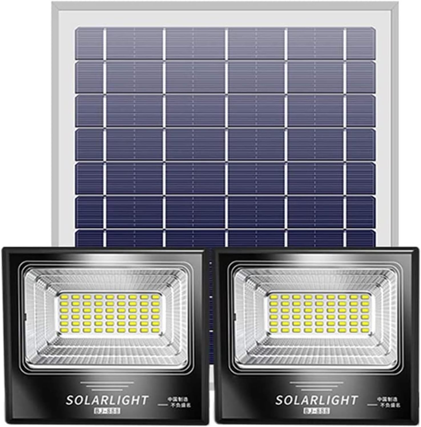 Courtyard Light Led Solar Flood Light with Remote Control, Dusk to Dawn Ip67 Waterproof Super Bright Garden Security Lights Outdoor Solar Street Light