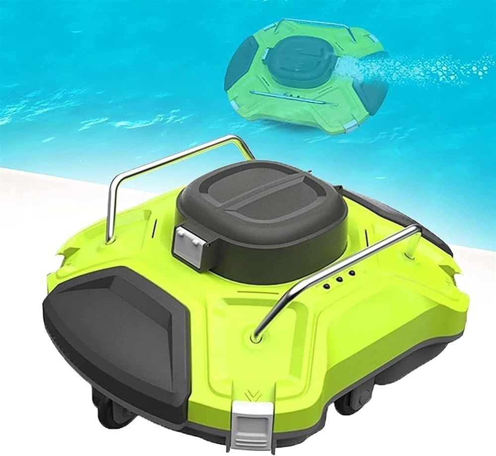 Robotic Pool Cleaner Automatic Vacuum Equipment Automatic 2 Hours Working Time 5000mAh High Suction Owe Self-Parking,37X31X17cm
