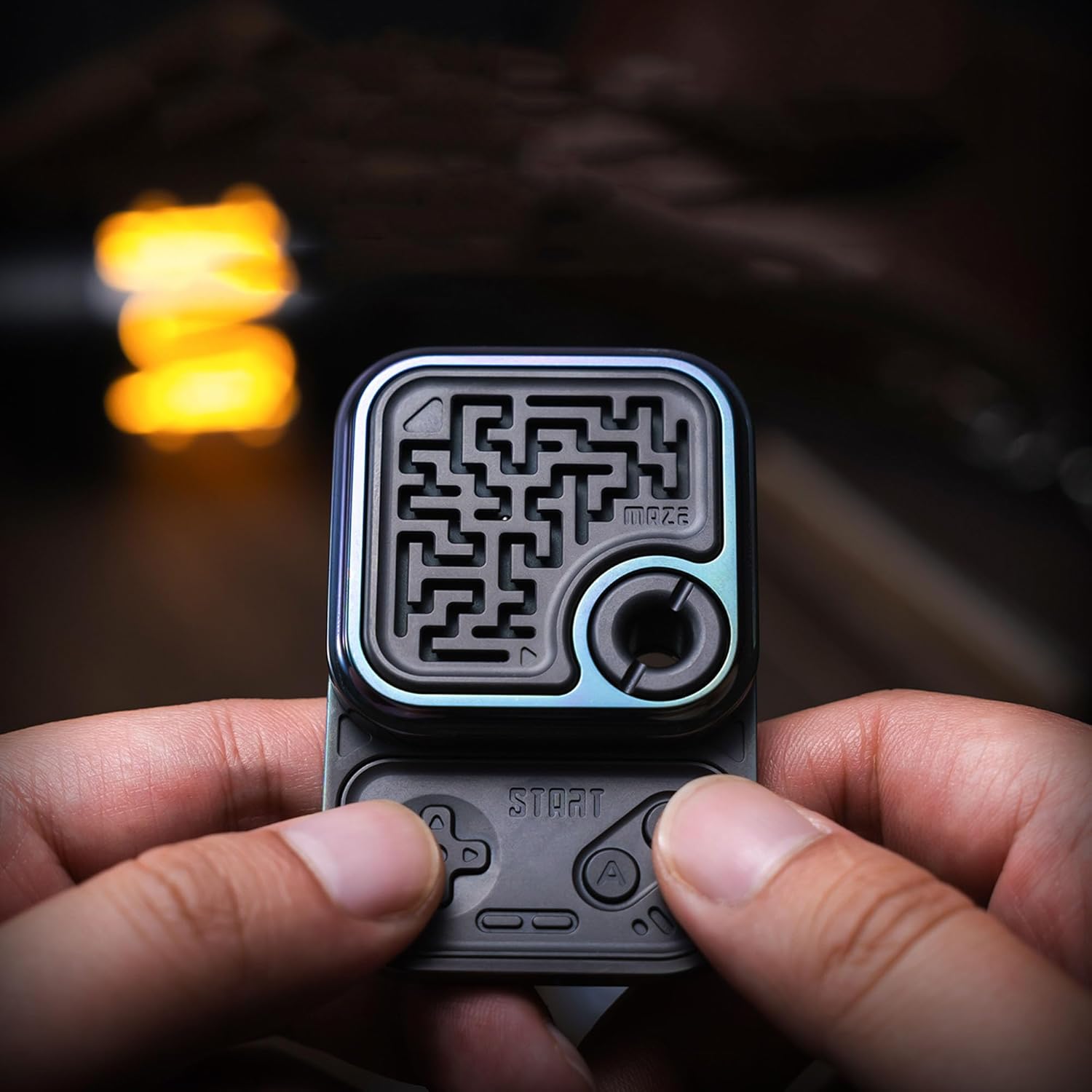 Fidget Slider Zero One Studio EDC Toy 3 in 1 Cubes Game Machine Fidget Toy for Adult (Titanium Blue)