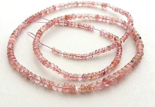 13 inch natural beads strand of 2-5mm smooth rondelle red spinel gemstone beads for DIY jewelry - necklace, bracelet, earring, ring.