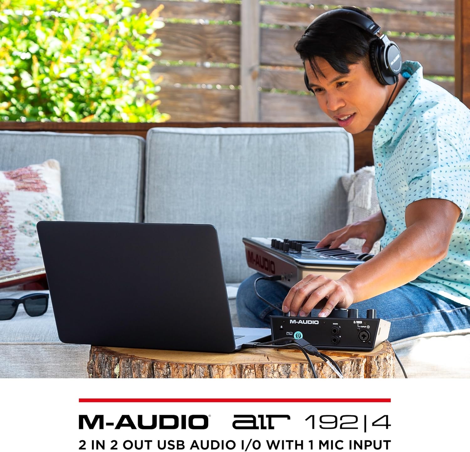 M-AUDIO AIR 192x4 USB-C Audio Interface for Recording, Podcasting, Streaming with Studio Quality Sound, 1 XLR in and Music Production Software