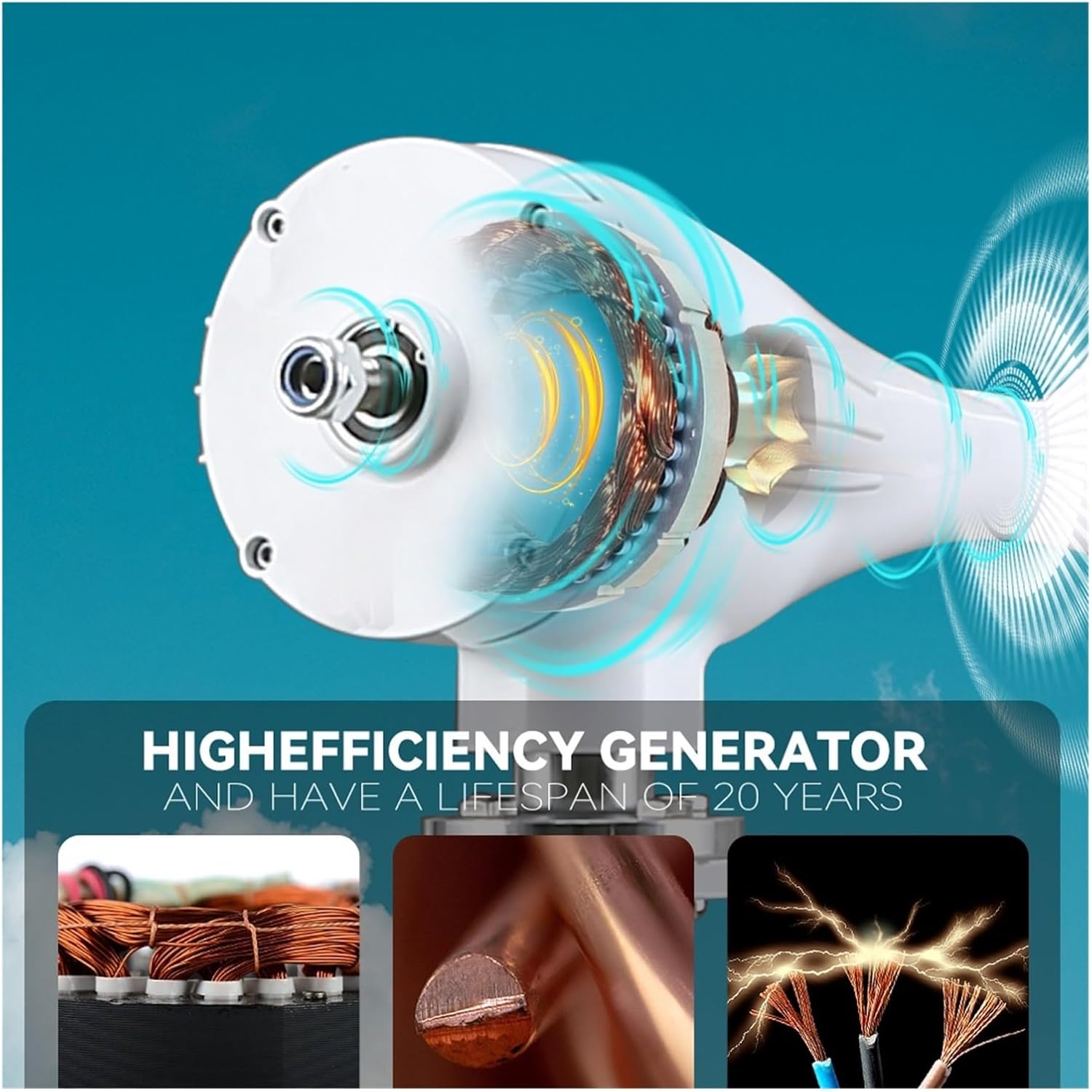 Wind Turbines, 3000w Free Wind Turbine Generators 12v 24v 48v 6 Blades Windmills RV Yacht Farm for Home Use(2kw 8 Blades,24V)