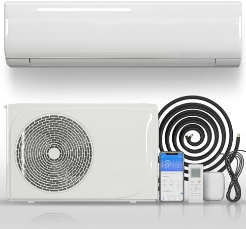 TABU 24000BTU Mini Split Air Conditioner with 2 Ton Pre-Charged Heat Pump,220-230V 21 SEER2 Ductless AC with Inverter, Wifi Enabled, Installation Kit included, Cools Up to 1500 Sq.FT