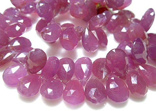 158 Carat-Natural AAA Pink Sapphire Faceted Pear Briolettes- 7.50