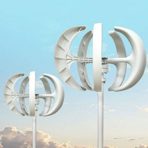 12V 24V Vertical Axis Wind Turbine Generator Kit - 400W to 1200W, 5-Blade Efficient Lantern Design, Includes Axis Controller for Optimal Renewable Energy Harvesting