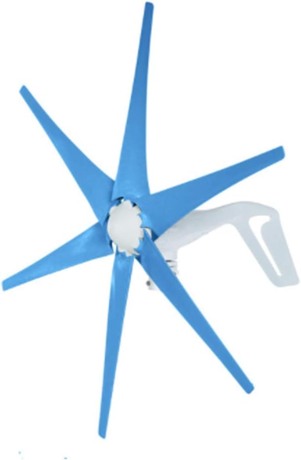 9000W 6 Blade Hoop Type Power Wind Turbine Generator with Controller Windmill Energy Turbines for Home Street Lamp Boat,Blue