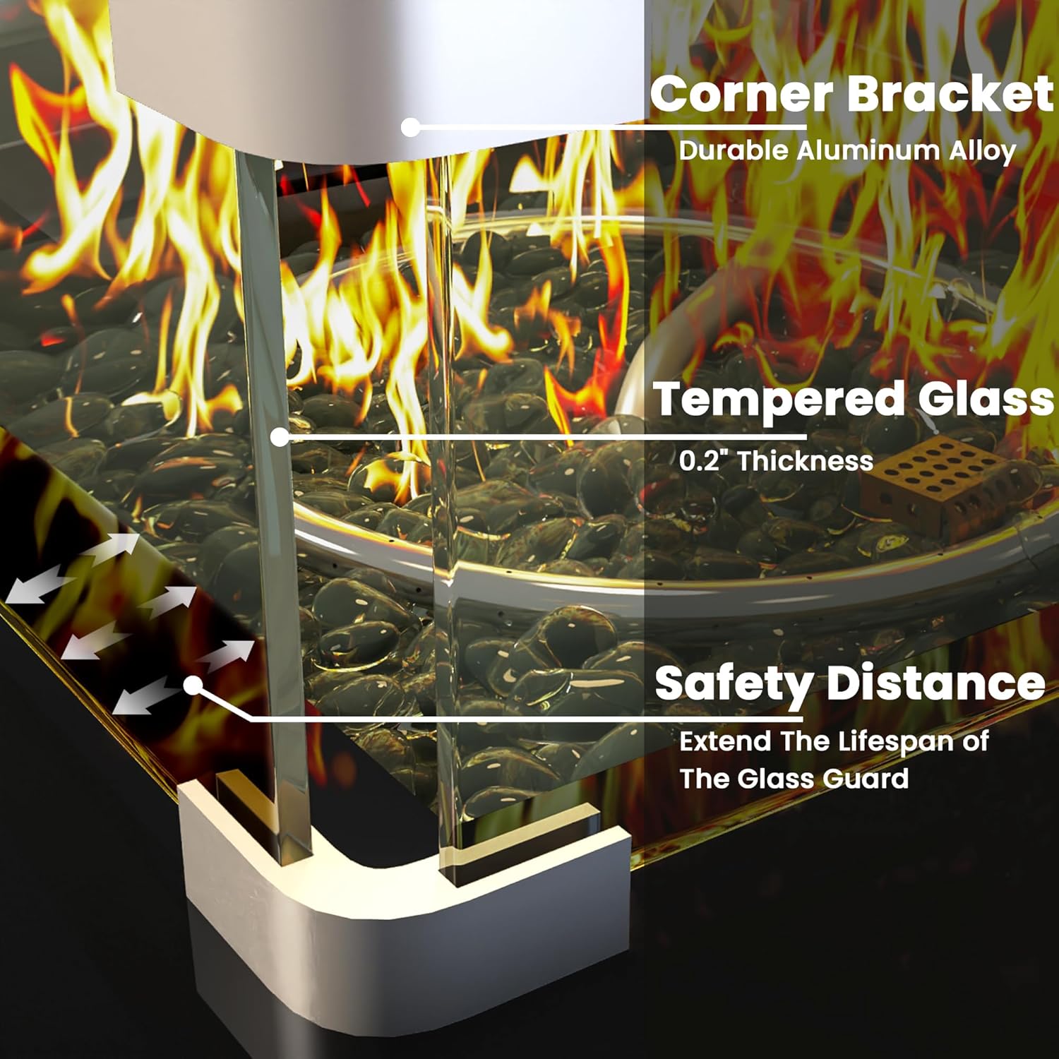 Propane Outdoor Fire Pit Table, 28