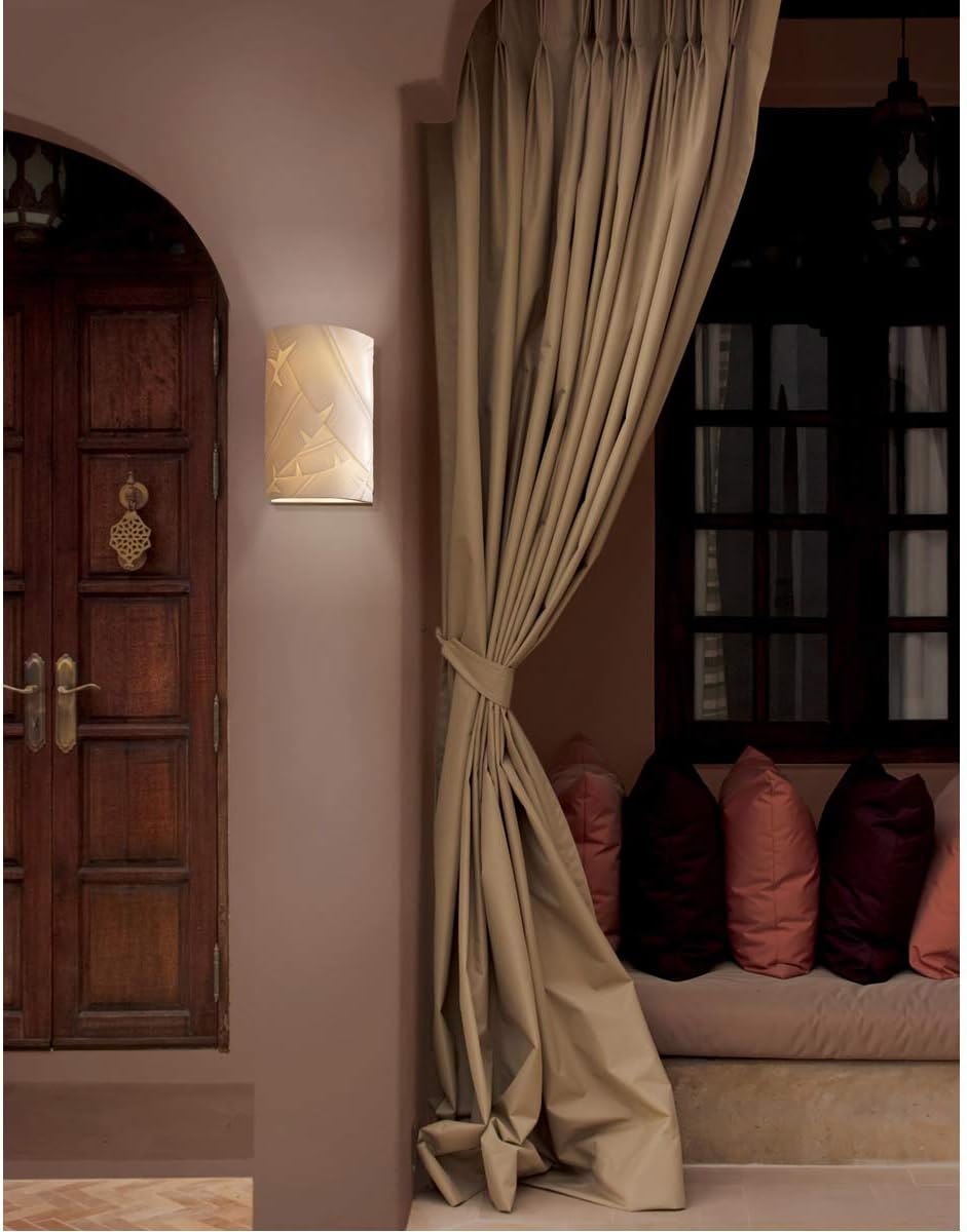 Justice Design Group PNA-1265W-BANL Porcelina Collection Large Cylinder Open Top & Bottom Outdoor Wall Sconce