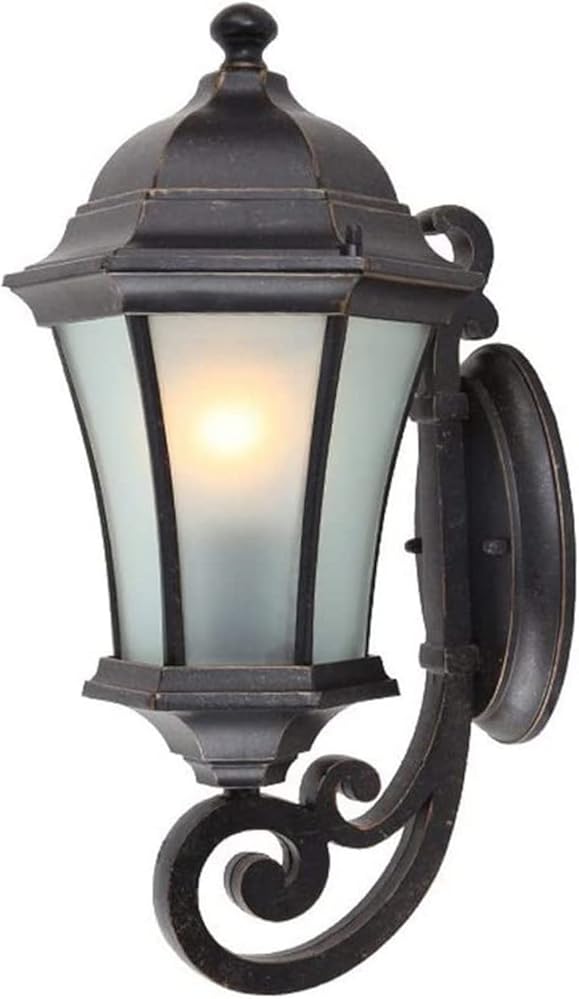 Outdoor Wall Lantern 20inch Waterproof Wall Lamp with Frosted Glass Shade E27 Socket Light Aluminum Wall Mount Sconce for Garden Villa Courtyard Decoration