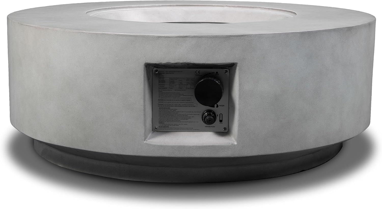 30-Inch Outdoor Propane Fire Pit Table with Lid, Round Fire Bowls for Outside with Side Handles & Rocks, 50000 BTU Smokeless Steel Gas Firepits for Outside Patio Garden Backyard (Grey, 30in)