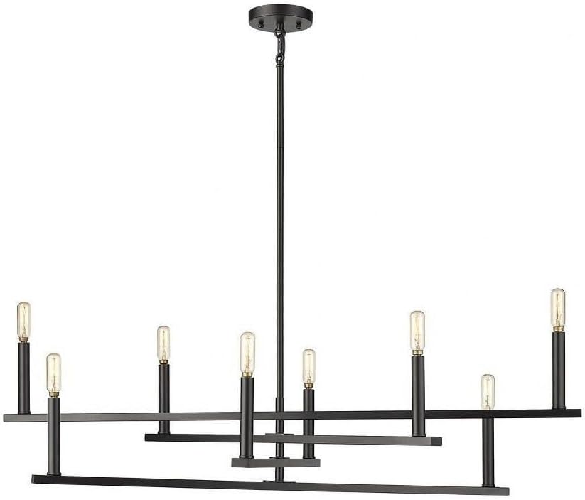Acclaim Lighting IN20026BK Hale - Black 8-Light Chandelier in Transitional Style,