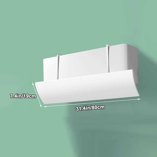 Air Conditioner Deflector, Universal Air Conditioning Baffle, PVC Anti-Blow ac Vent Deflector, for Cooling & Heating Systems