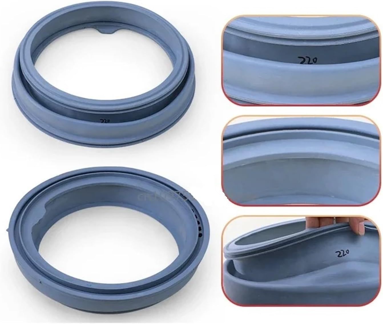 Drum Washing Machine Door Seal Sealing Ring Rubber Ring Waterproof Leather Ring，Compatible For Midea，Compatible For Little Swan(No.15 12638100000235)