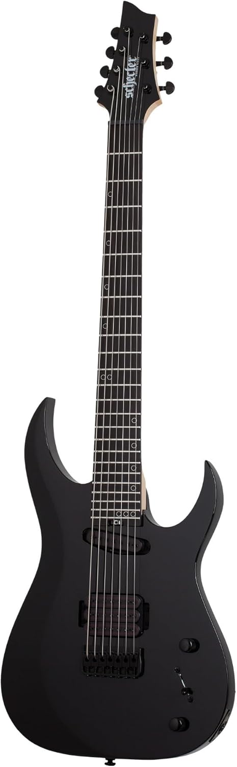 Schecter Sunset-7 Triad 7-string Baritone Electric Guitar - Gloss Black