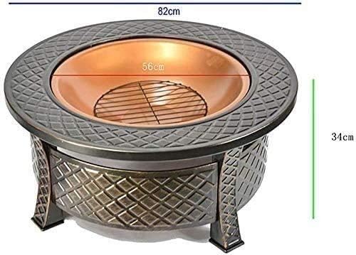 Outdoor Fire Pit Fire Pit Bonfire Wood Burning Patio Coal Grill Firepit for Outside Grill Charcoal Smokeless Grill with Spark Screen Poker