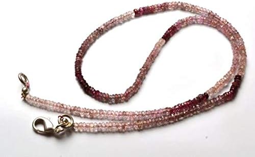 1 strand natural 16 inches natural,super rare shaded pink sapphire roundel beads 2.5 to 3 mm