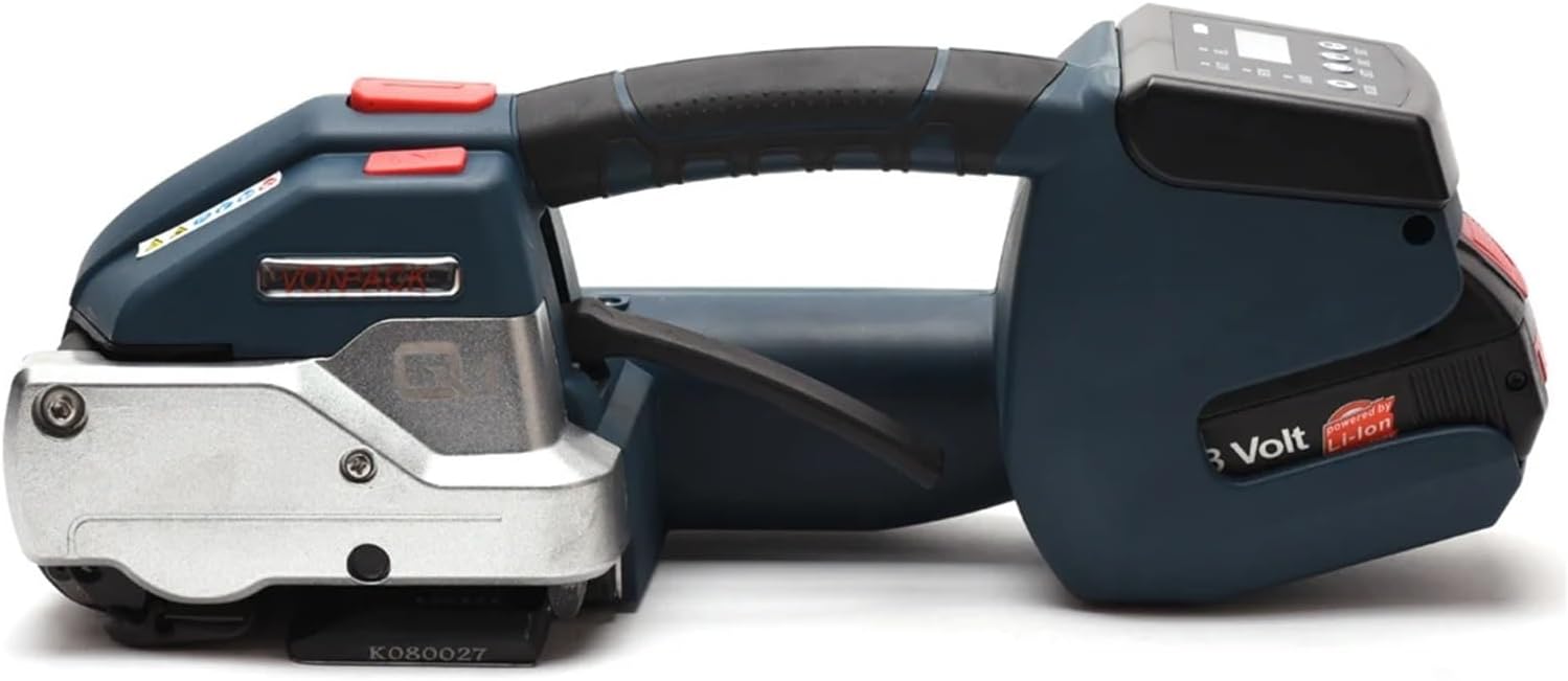 Q1 Full Automatic Electric Strapping Machine With 1 Battery Portable Digital Display Packing Tool For 10-16mm PET PP Belt with Efficiency(1 BATTERY)