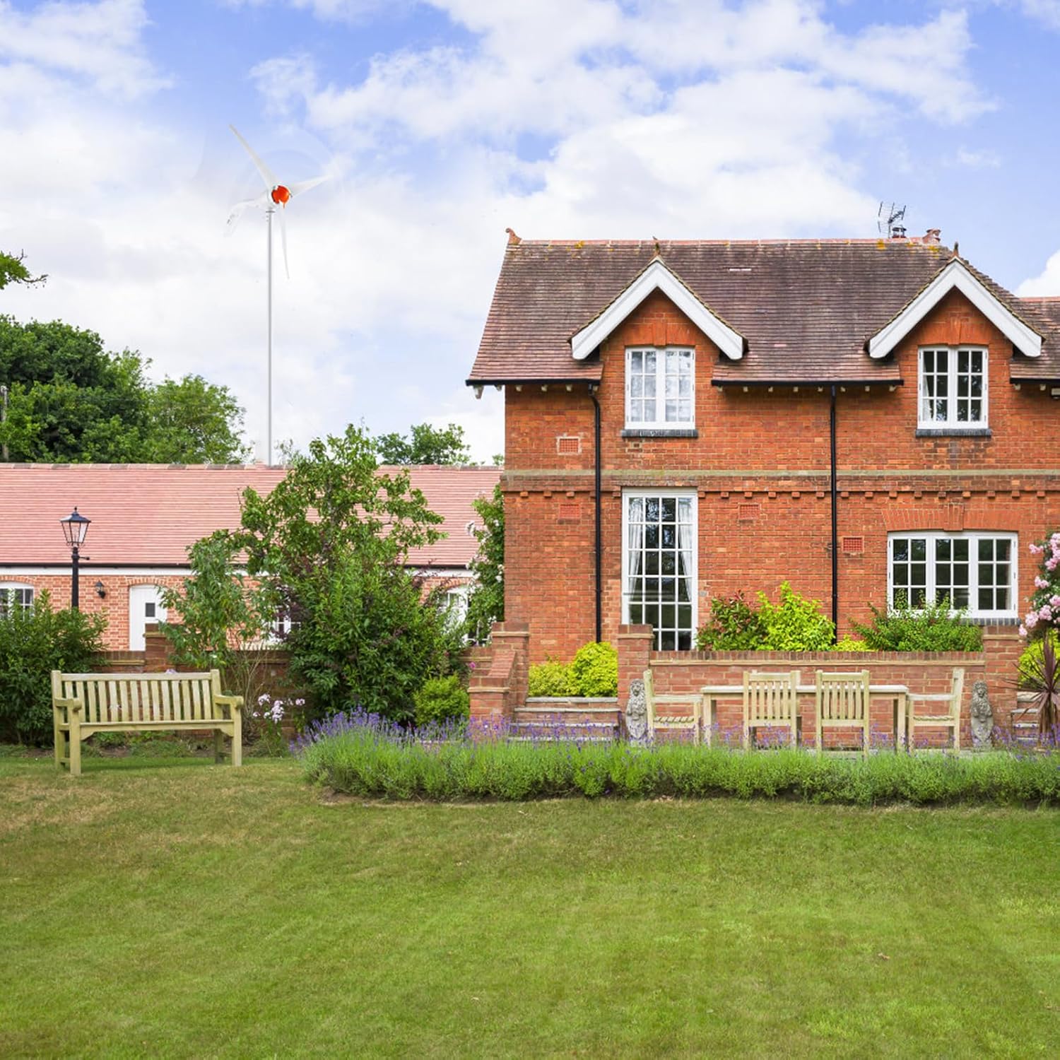 VEVOR 12V-500W Wind Turbine Generator Kit with Anemometer, 3-Blade Wind Power Generator, MPPT Controller & Adjustable Windward Direction, Suitable for Home, RVs, Boats, Farm