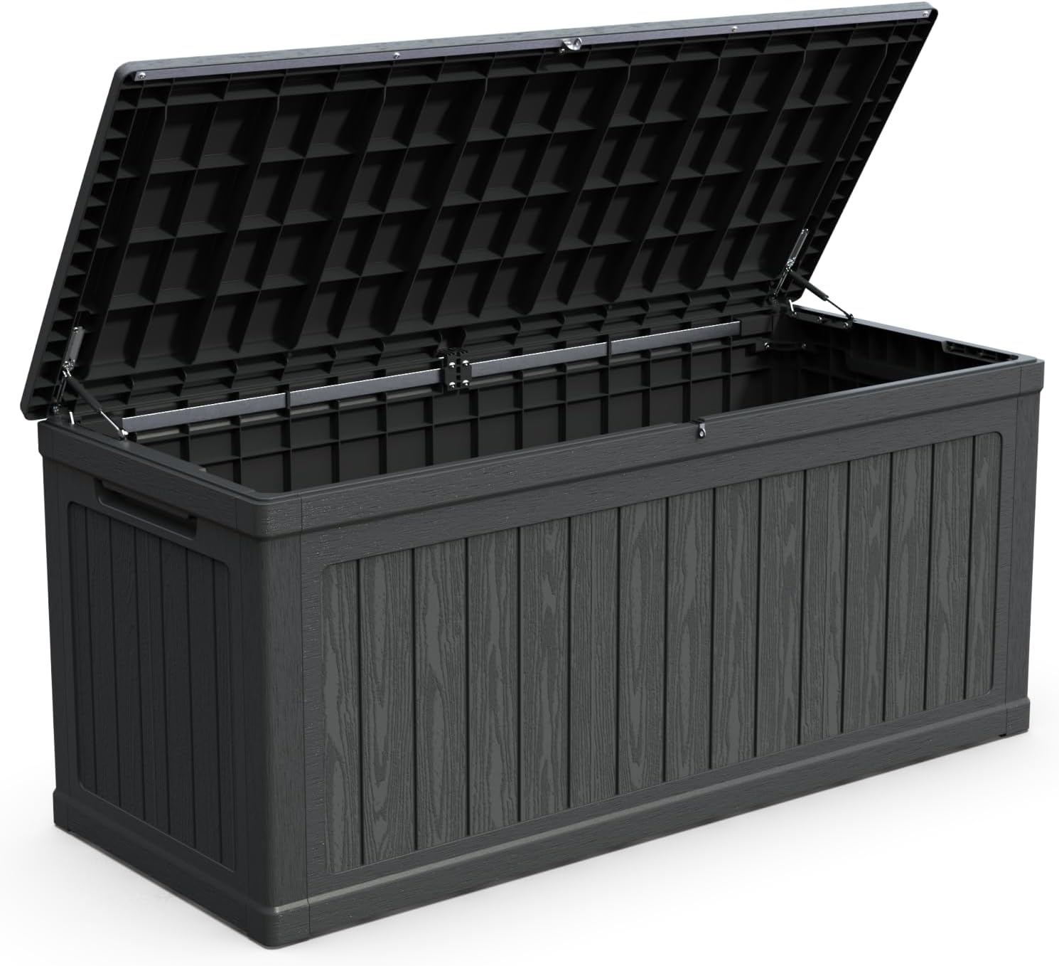 260 Gallon Metal Outdoor Deck Box, Black