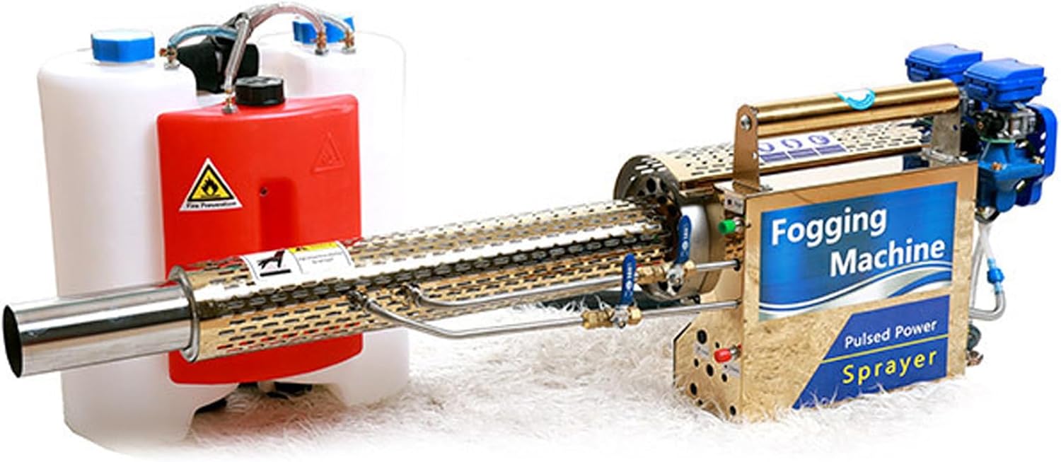 Fogger Machine Fogger Atomizer, Portable Pulse Jet Thermal Fogger Machine, Sprayer Agricultural Portable 360 ° Spray in All Directions for Weeds Plants,180K