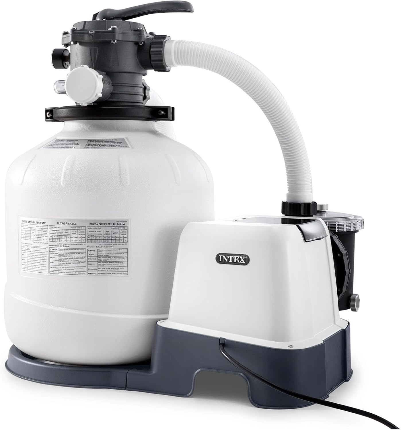 Intex Sand Filter Pump & Saltwater System for Up to 15,000 Gal Pools, Krystal Clear - Automatic Algae Control & Above-Ground Swimming Pool Cleaning