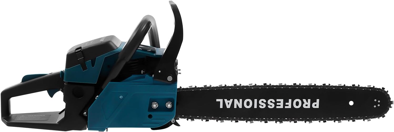 58cc 20in Gasoline Powered Chain Saw, 2-Cycle Gas Chainsaw 3hp Wood Cutting Machine w/Single Cylinder & Fuel Tank, Handheld Saws for Cutting Wood Outdoor Home Farm Use