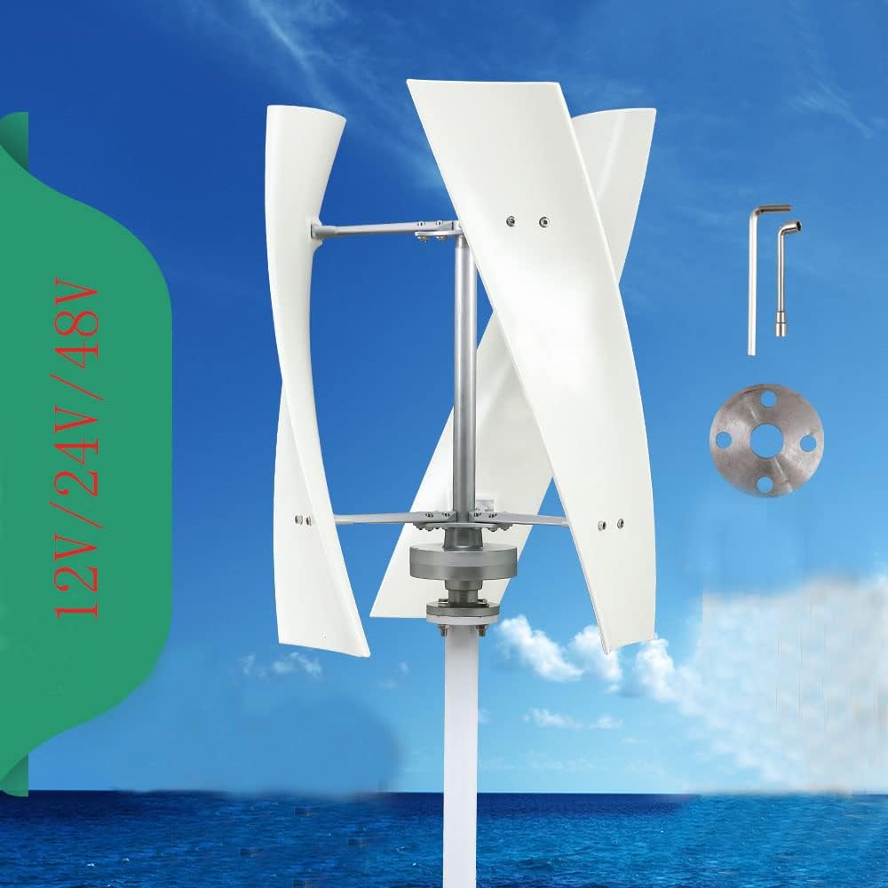 Household Vertical Wind Turbine, 1000W 12V 24V 48V Portable Wind Turbine Kit 3 Blade Wind Generator Kit with Controller Suitable for Wind Turbine Systems