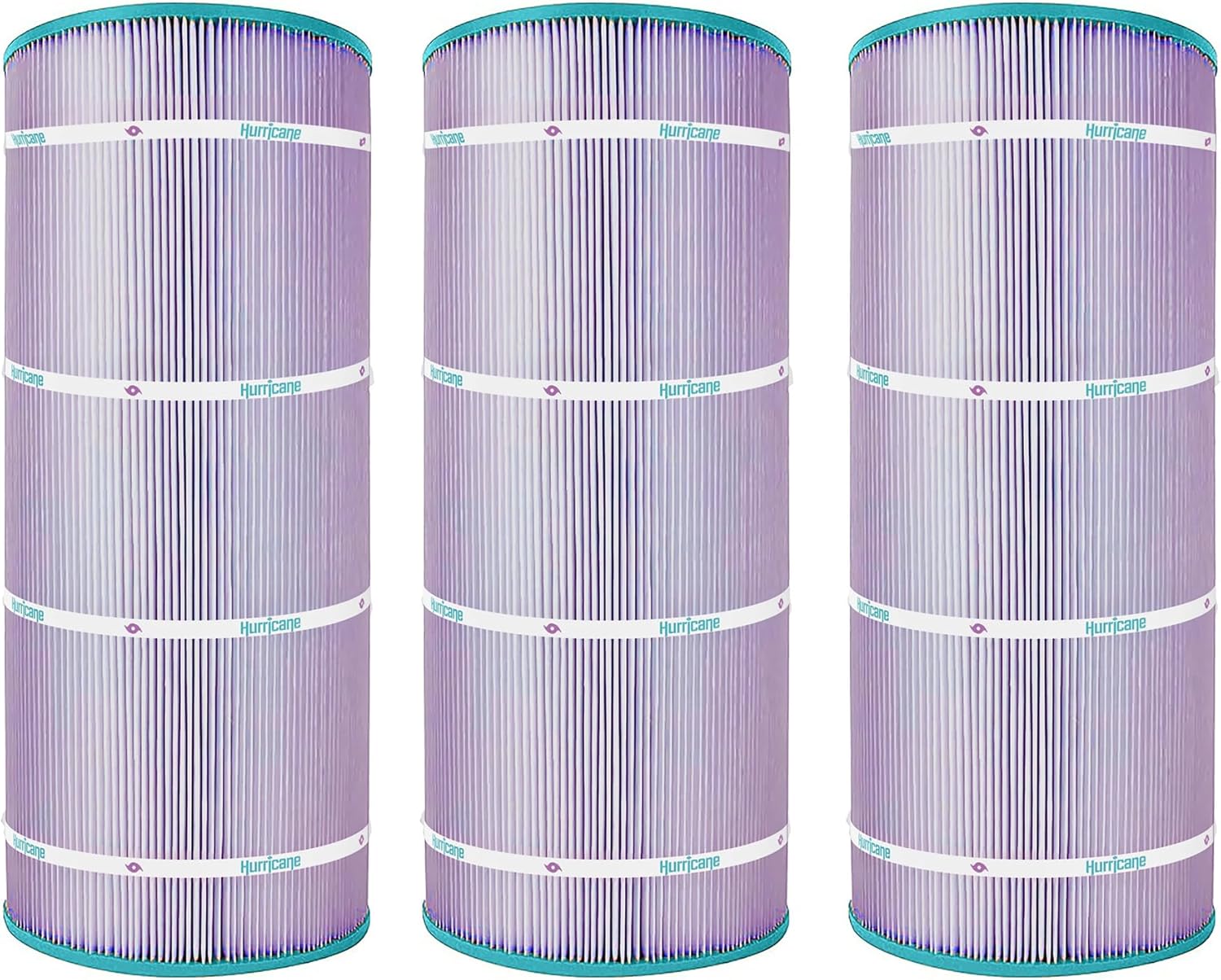 Hurricane Filters 3 Pack HF9410-01P Platinum Purple Pool Filter Cartridge - Replacement for PAP100-4, Unicel C-9410, Filbur FC-0686, Predator 100, Pentair Clean & Clear 100