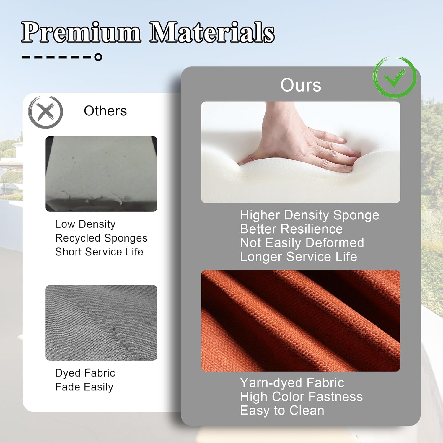 Patio Furniture Set,6 Pieces Wicker Patio Furnitures with Outdoor Loveseat,Double-Deck Fire Pit Table,Swivel Rocking Chairs,All Weather Patio Conversation Sets,Bold Orange