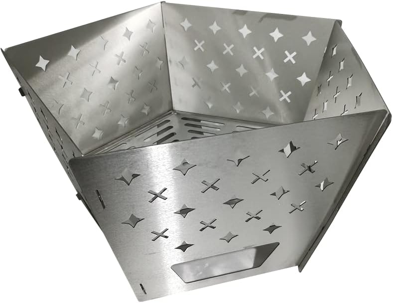 Stainless Steel Collapssible Fire Pit, Folding Firepits for Outside Wood Burning, Foldable Outdoor Accessories for BBQ Camping Travel or Picnic, Foldable Fire Pits Bonfire of Backyard Patio