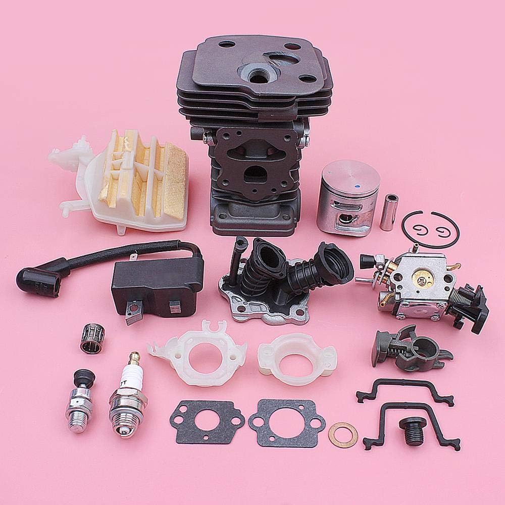 Fricgore Spare Parts for 42mm Cylinder Carburetor Ignition Coil for Husquarna 445 450 Intake Manifold Flange Gaskets Kit Chainsaw 544119902 506450401