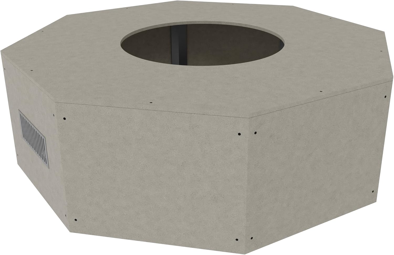 Ready-to-Finish 54-in Octagon x 18-in Concrete Fire Pit Kit for Outdoor Patio – Customizable Gas or Wood Burning Base – DIY & Contractor Friendly – Fits 25-in Burner or Breeo Zentro Insert