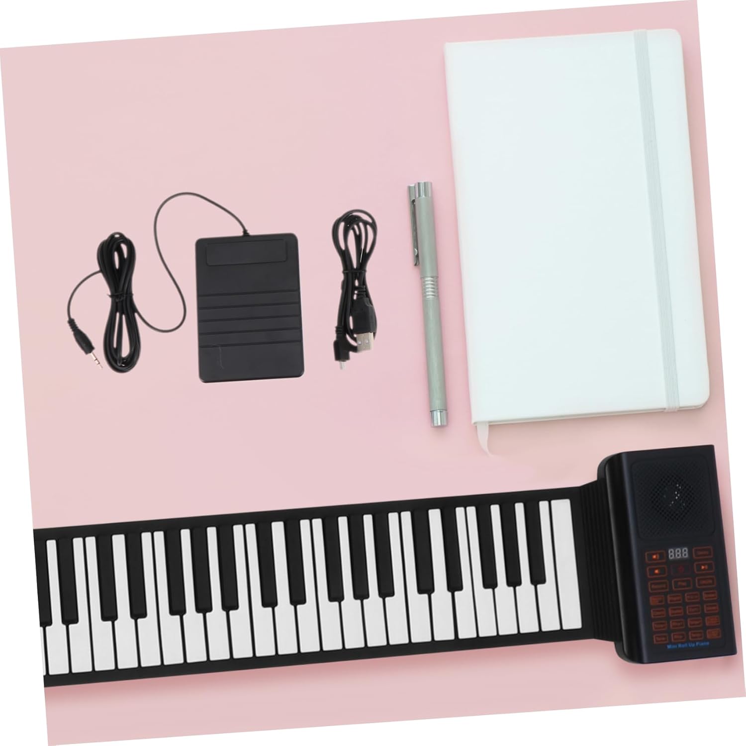 KESYOO Keys Foldable Piano for Boys and Girls Midi Keyboard Piano Drum Rechargeable Hand Rolled Weighted Keyboard Ages