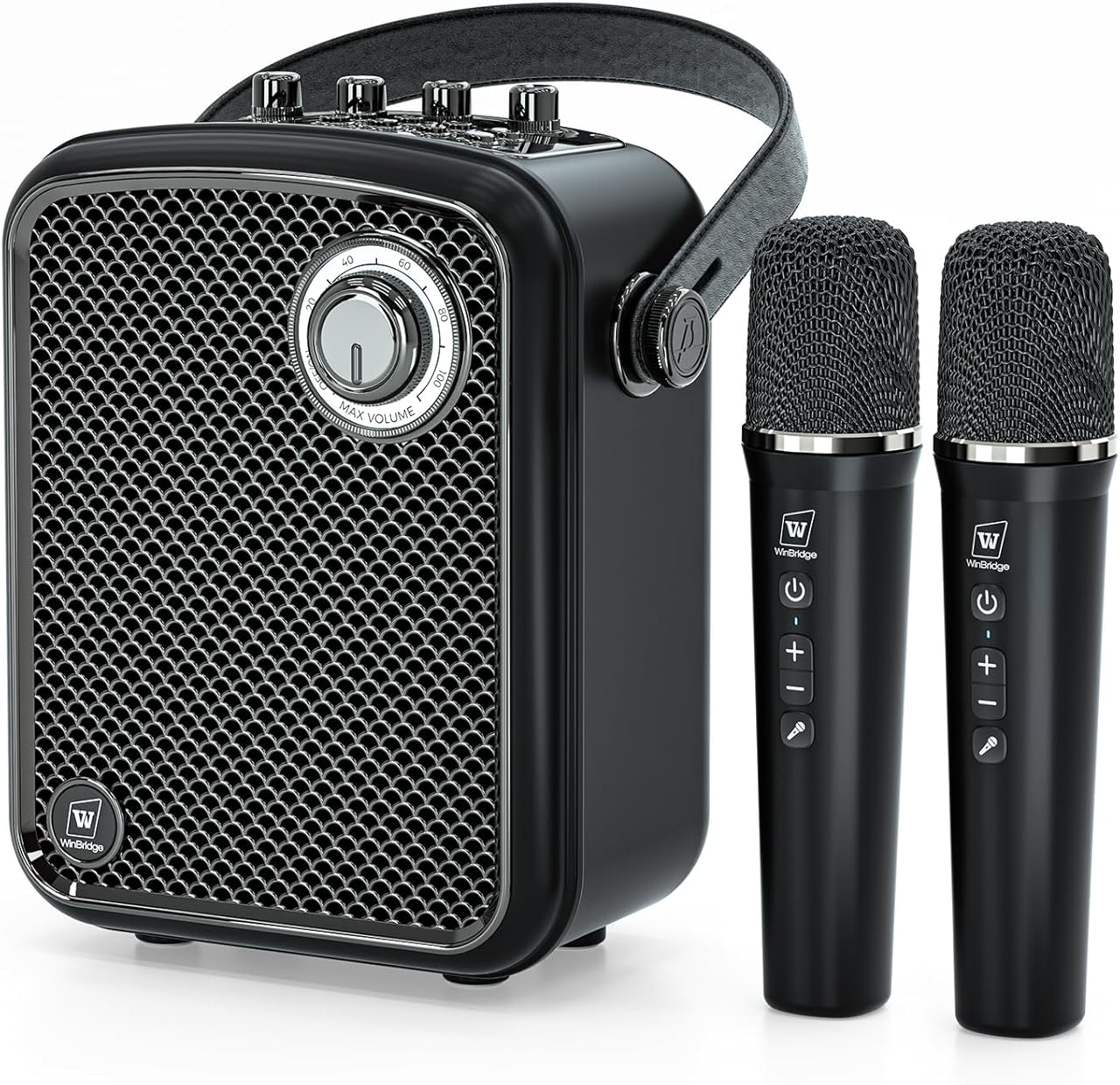 Voice Amplifier with 2 Wireless Microphones, 70W Portable Bluetooth Speaker with Mic, Small PA Speaker System, Karaoke Machine for Teachers, Public Speaking, Events, Singing - S100 Pro