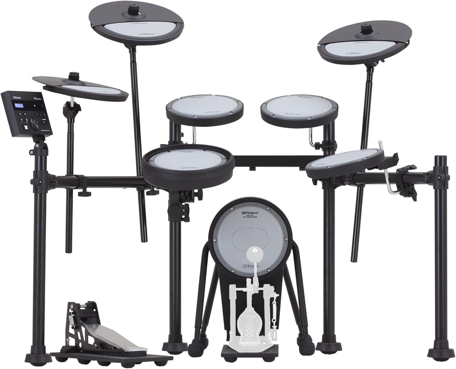 Roland VQD106 V-Drums | Revolutionary 5-Piece Electronic Quiet Design Drum Kit | Perfect for Home Practice | Up To 75% Noise Reduced Pads | TD-07 Sound Module | Bluetooth Connectivity