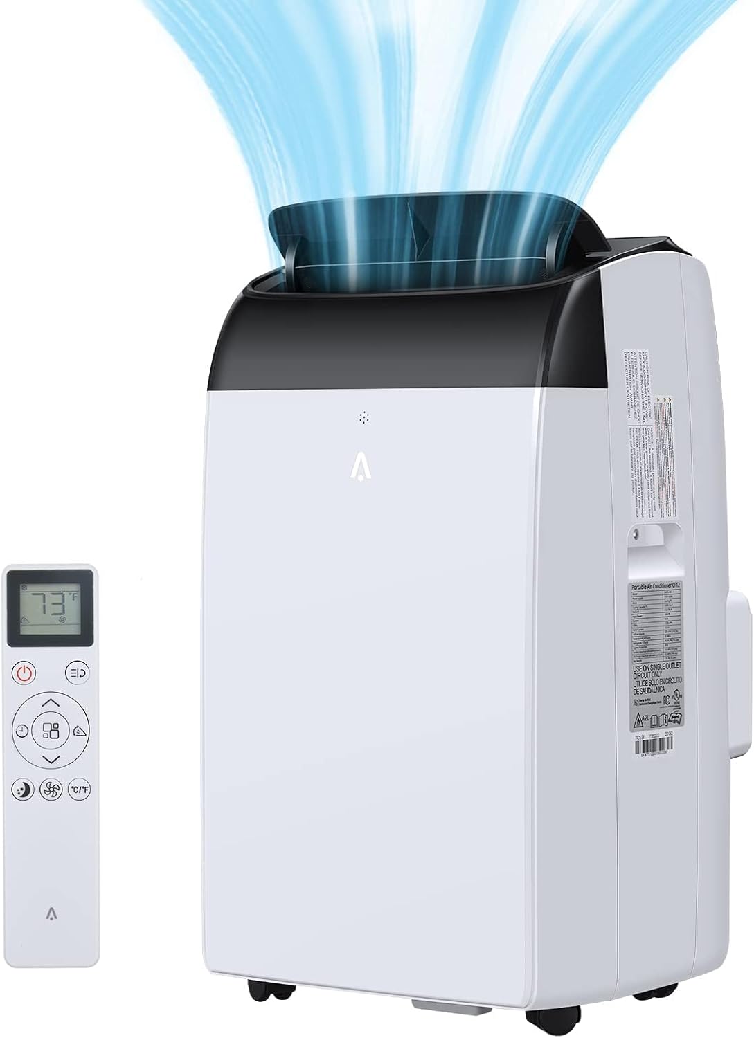 14000 BTU Quiet Indoor Portable Air Conditioner - Powerful Room Cooling for Up to 700 Sq. Ft. with LED Touch Panel & Remote, 3-in-1 Modes, Easy Installation Kit, and Durable Efficiency