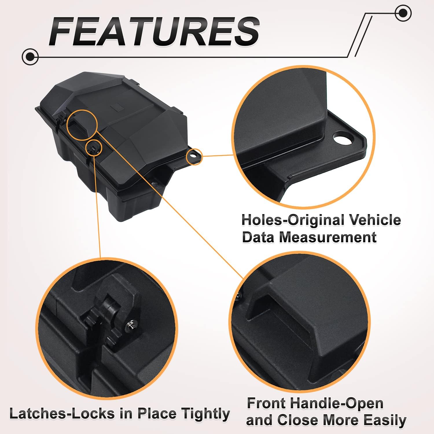 73 QT Rear Cargo Box Compatible with Polaris RZR PRO XP, UTV Forward Water-resistant Storage Box Compatible with RZR PRO XP LE 4 2020 2021 2022 2023 2024 2025 Accessories,Repalce #2883751