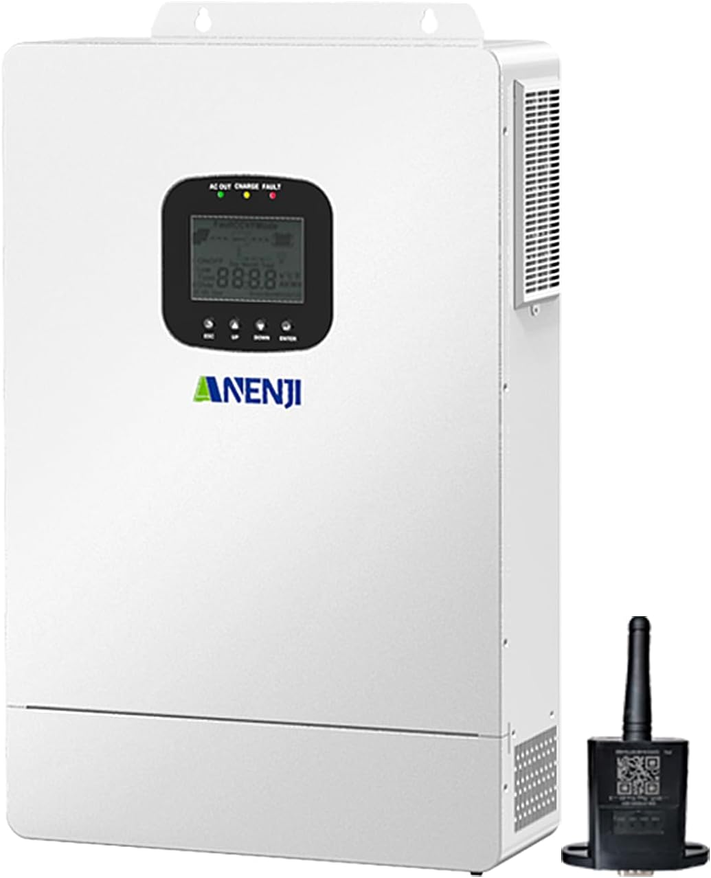 3600W Hybrid Solar Inverter DC 48V Split Phase 120V/240V(2 Units) AC Pure Sine Wave, Dual MPPT Solar Charge Controller 40A Charging, Off-Grid/On-Grid Inverter Charger, Support Parallel